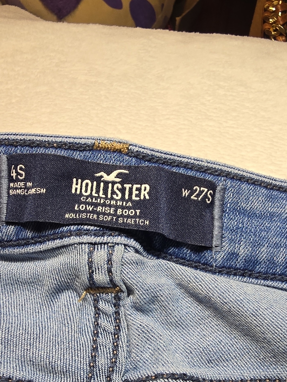 Hollister Women's Light Blue Low-Rise Boot Jeans